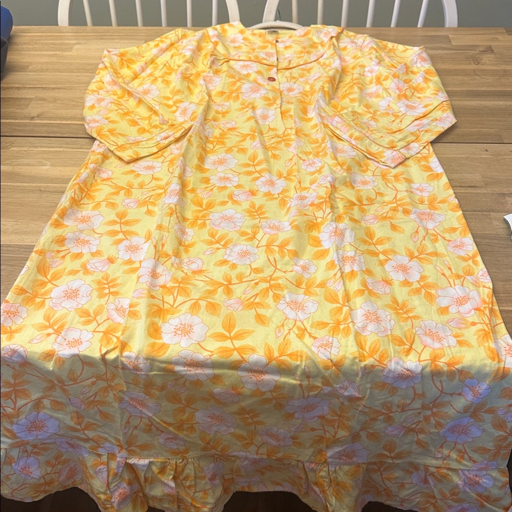 Night Owl Vintage Pre-Shrunk Flannel Nightgown View 3